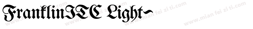 FranklinITC Light字体转换